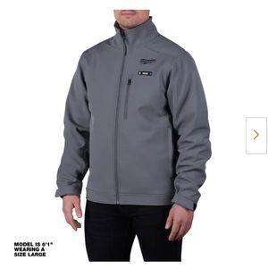 Men's Medium M12 12V Lithium-Ion Cordless TOUGHSHELL Gray Heated Jacket